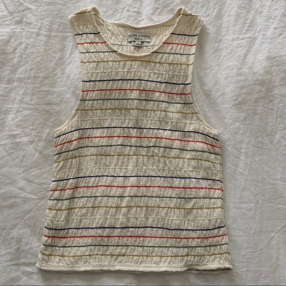 Madewell Texture & Thread Rainbow Stripe Tank Top - Picture 4 of 7